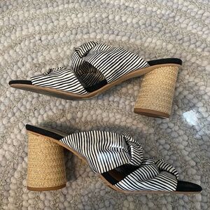 Dolce Vita Black and White Striped Sandals